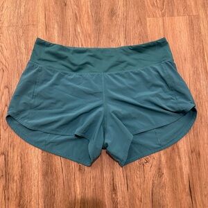 Teal Lululemon Speed Up Shorts